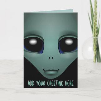 Aliens Art Cards Invitations Custom Halloween Card