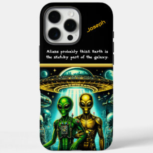 Aliens at Area 51 Night Sky iPhone 16 Pro Max Case