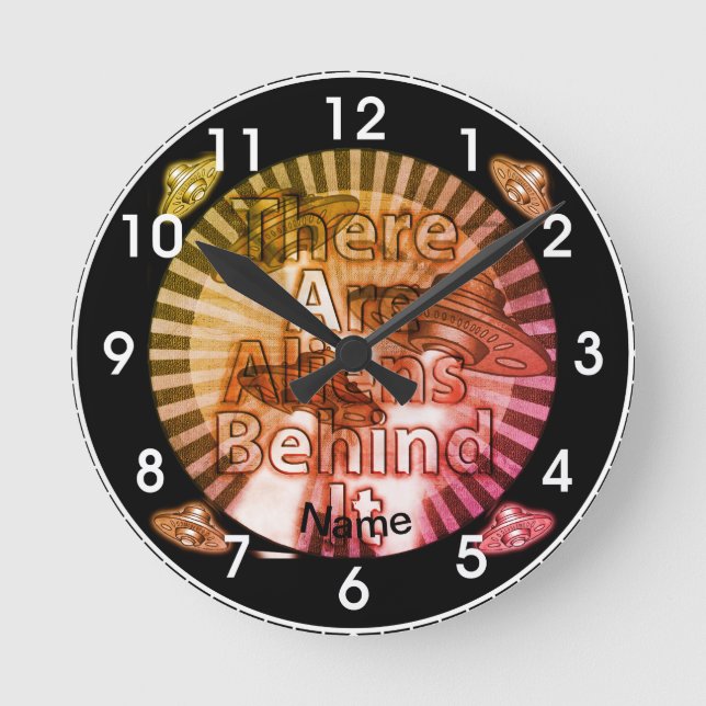 Aliens behind it Clock (Front)