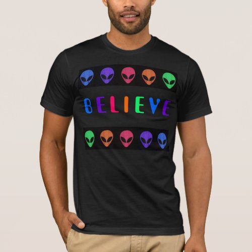 ALIENS BELIEVE _ Multicolor Shirt