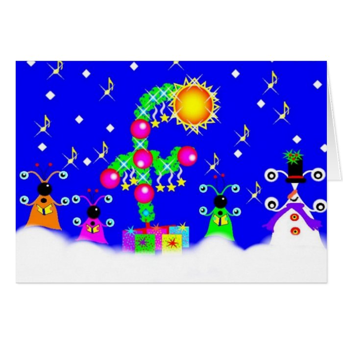 Aliens Christmas Choir Cards