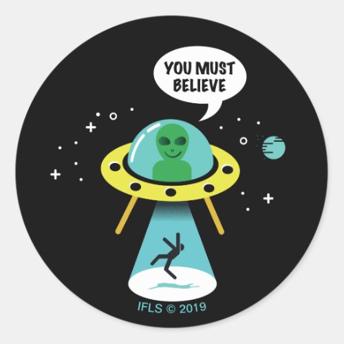 Aliens Classic Round Sticker