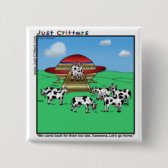 Aliens Cows Button (Front)