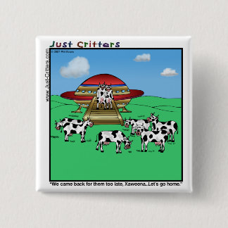 Aliens Cows Button