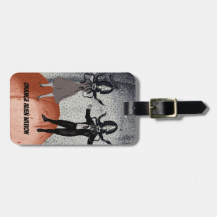 Aliens dance celebration luggage tag