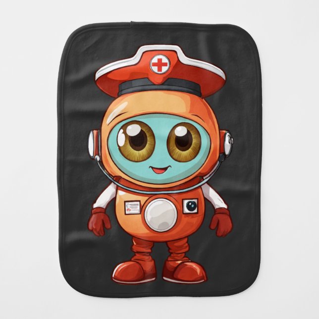 Aliens design baby burp  baby burp cloth (Front)
