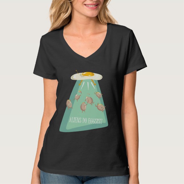 Aliens Do Eggsist  Alien Ship  Kids Boys Girls T-Shirt (Front)