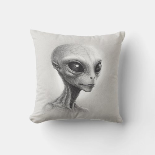 Aliens Exist extraterrestrial being Throw Pillow