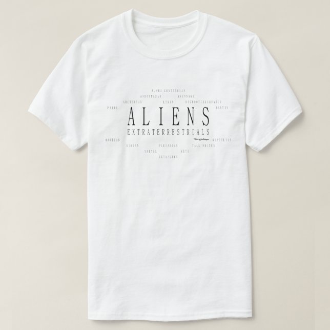 Aliens Extraterrestrials T-Shirt (Design Front)