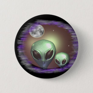 Aliens greys pinback button