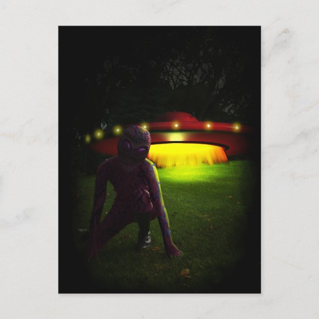 Aliens Have Landed Postcard (Front)