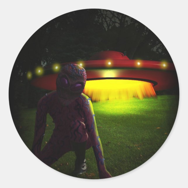 Aliens Have Landed Sticker (Front)