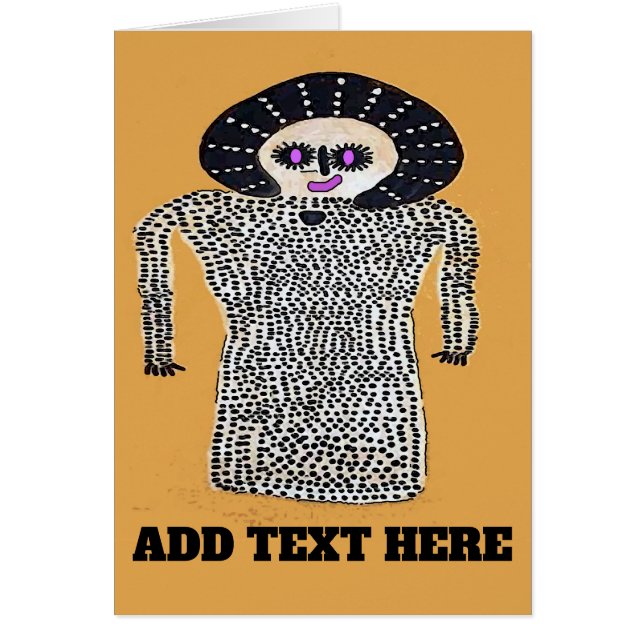 Aliens Holiday, edit text Cards (Front)