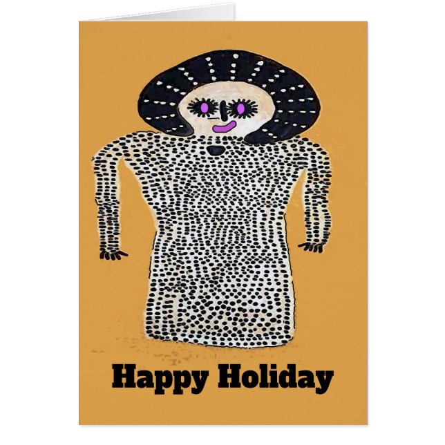 Aliens Holiday, edit text Cards (Front)