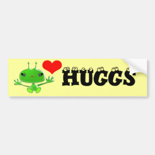 Aliens Huggs Bumper Sticker