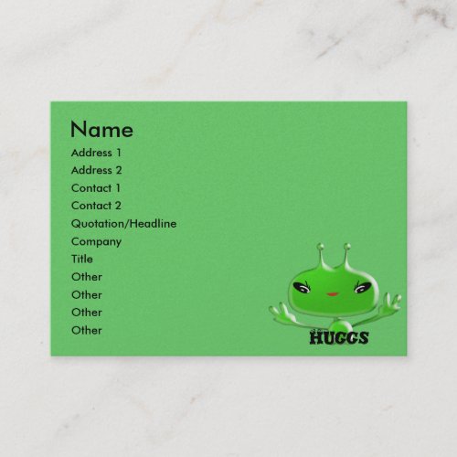 Aliens Huggs Business Card