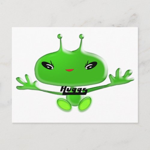 Aliens Huggs Postcard