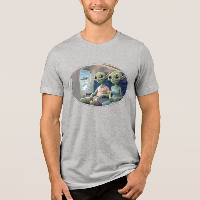 Aliens in First Class Tri-Blend Shirt (Front)