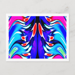 Aliens meeting art postcard