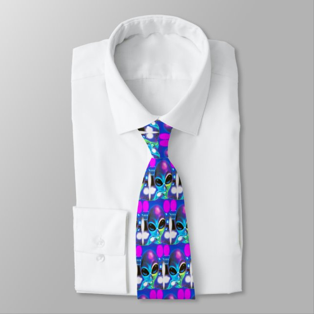 Aliens Neck Tie (Tied)