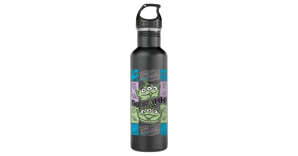 Aliens Neon Pizza Planet Collage Stainless Steel Water Bottle Zazzle Com