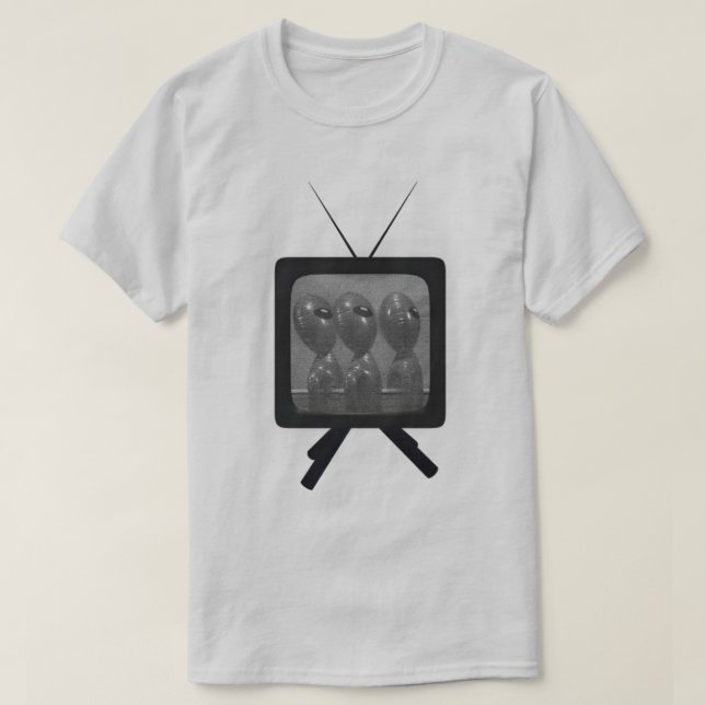 Aliens on TV T-shirt (Design Front)