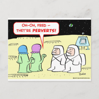 aliens perverts postcard