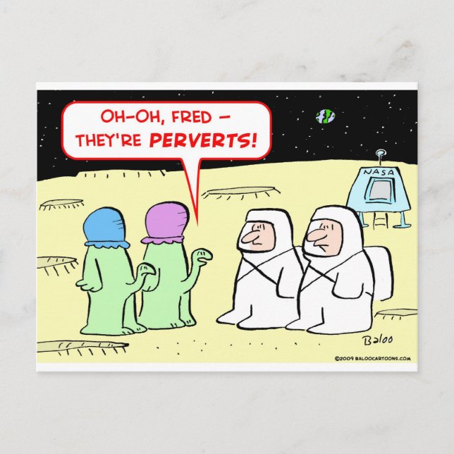 aliens perverts postcard (Front)