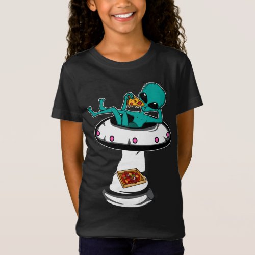 Aliens Pizza Foodie or Food Lover T_Shirt