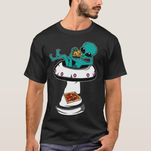 Aliens Pizza Foodie or Food Lover T_Shirt