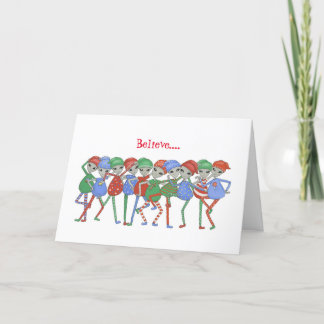 Aliens Rock for Christmas Holiday Card