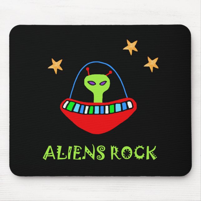 aLiEnS rOcK! Mouse Pad (Front)