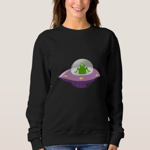 Aliens Spaceship Rocket Ship Moon Ufo Flying Sauce Sweatshirt