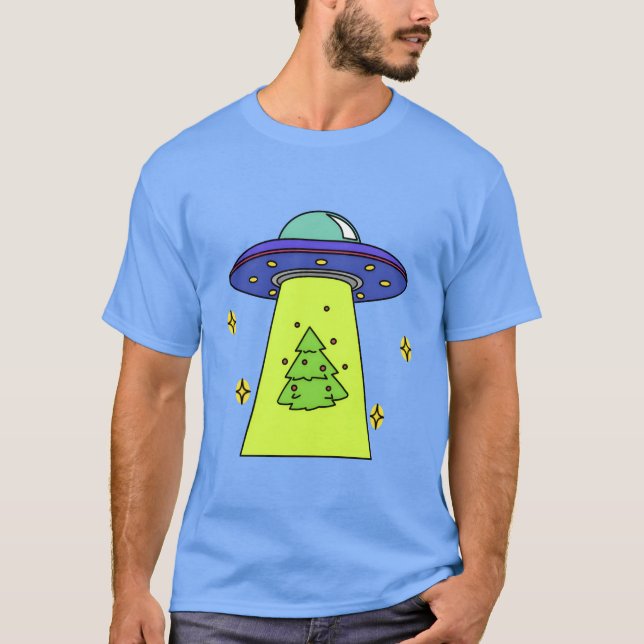 aliens steal christmas tree funny christmas 2022 g T-Shirt (Front)