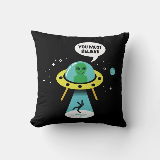 Aliens Throw Pillow (Front)