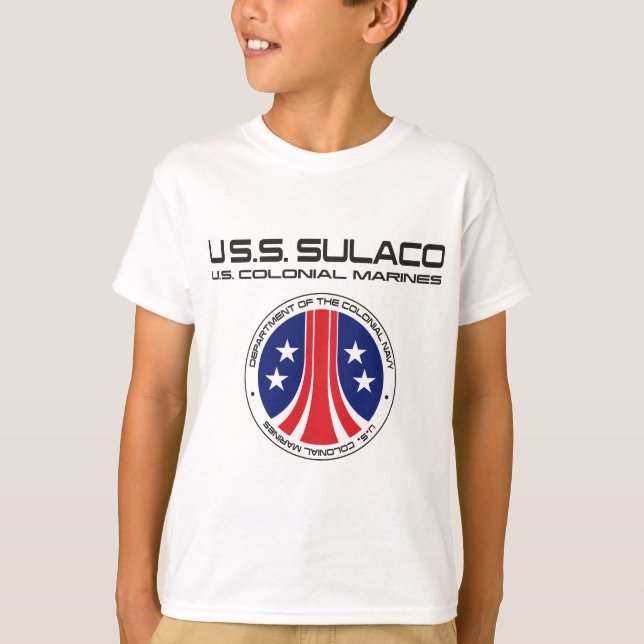 Aliens U.S.S. Sulaco U.S. Colonial Marines T-Shirt (Front)