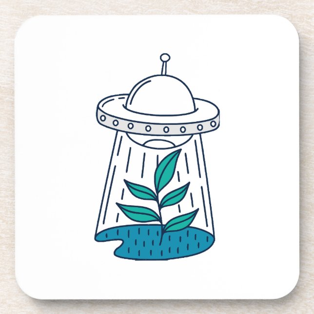 Aliens UFO Beverage Coaster (Front)