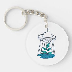 Aliens UFO Keychain
