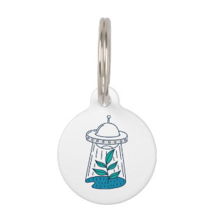 Aliens UFO Pet ID Tag