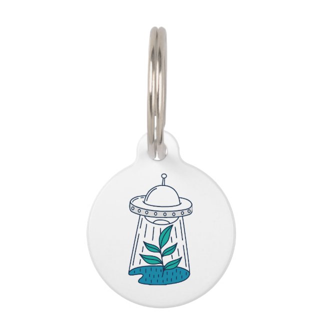 Aliens UFO Pet ID Tag (Front)