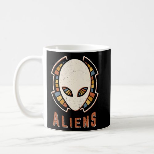 Aliens UFO Vintage Classic Retro Love  Coffee Mug