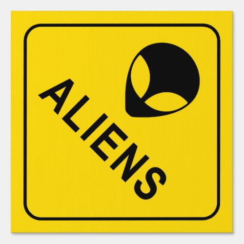 Aliens Warning Sign