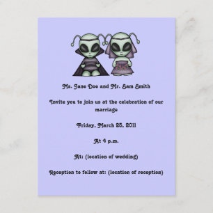 Aliens Wedding Invitations