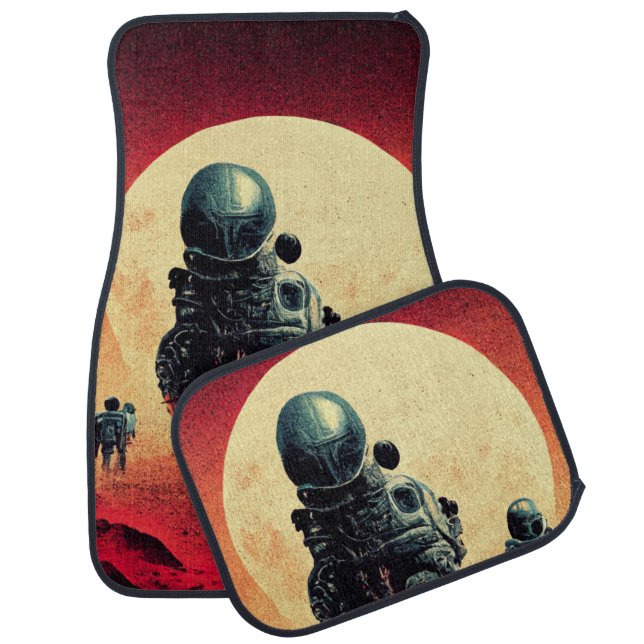 Aliens Welcome To Mars Science Fiction  Car Floor Mat (Set)