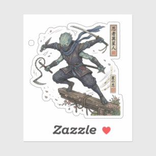 Aliens who have become ninjas have arrived sticker