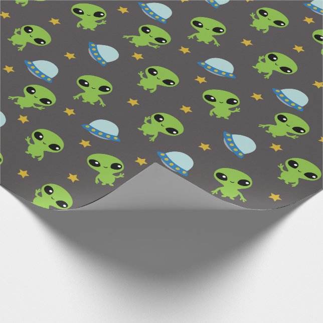 Aliens Wrapping Paper (Corner)