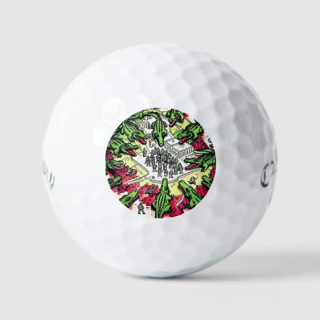 ALIGATOR ALCATRAZ  GOLF BALLS (Front)