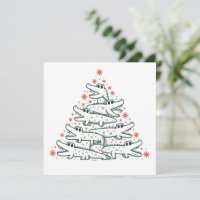 Aligator Christmas Tree Funny Crocodile Florida 