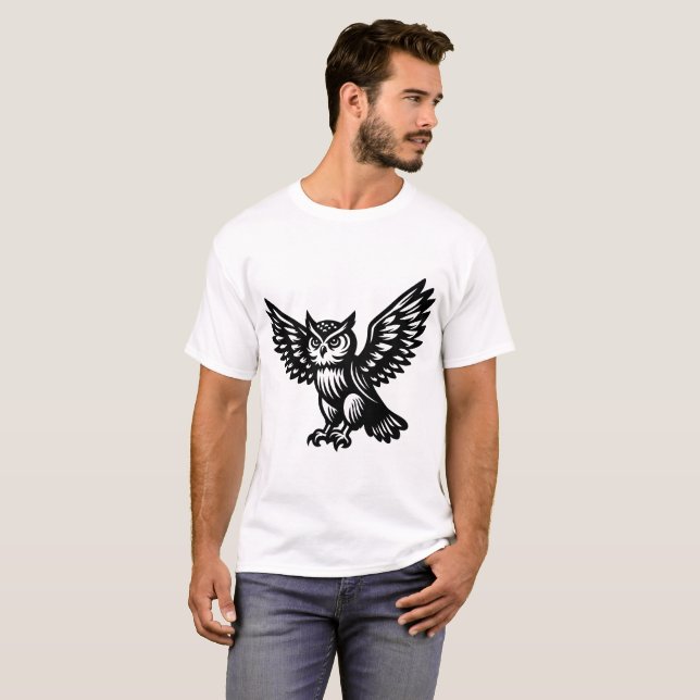 Alighting Owl T-Shirt (Front Full)