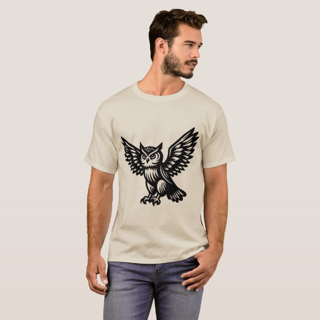 Alighting Owl T-Shirt (Front Full)